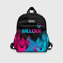 Детский рюкзак Fallout - neon gradient: символ сверху, цвет: 3D-принт