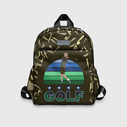 Детский рюкзак Игрок в гольф замахивается, цвет: 3D-принт