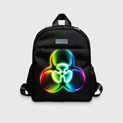 Детский рюкзак Biohazard - неоновый знак, цвет: 3D-принт