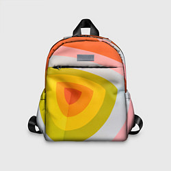Детский рюкзак Красно-жёлто-оранжевый паттерн, цвет: 3D-принт