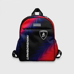 Детский рюкзак Lamborghini красный карбон, цвет: 3D-принт