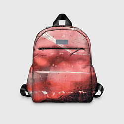 Детский рюкзак Красный туман, царапины и краски, цвет: 3D-принт
