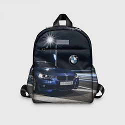 Детский рюкзак BMW на ночной трассе, цвет: 3D-принт