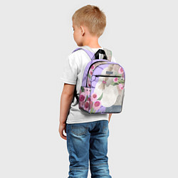 Детский рюкзак Девушка с тюльпанами, цвет: 3D-принт — фото 2