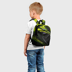 Детский рюкзак Зелёный песок в темноте, цвет: 3D-принт — фото 2