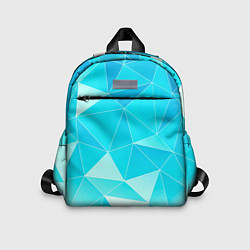 Детский рюкзак Легкие голубые блоки с градиентом, цвет: 3D-принт