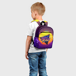 Детский рюкзак Retro wave sun, цвет: 3D-принт — фото 2