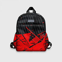 Детский рюкзак Красные брызги на черном фоне