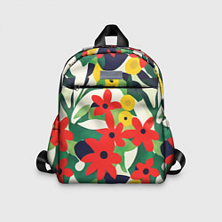 Детский рюкзак Цветочный яркий паттерн