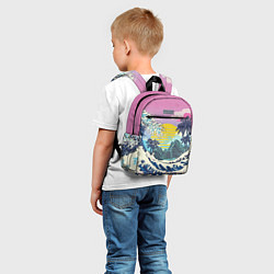 Детский рюкзак Штормовые океанские волны и пальмы, цвет: 3D-принт — фото 2