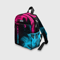 Детский рюкзак No Mans Sky - neon gradient: надпись, символ, цвет: 3D-принт — фото 2