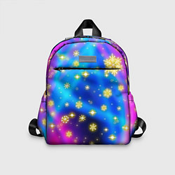 Детский рюкзак Снежинки и звезды - яркие цвета, цвет: 3D-принт