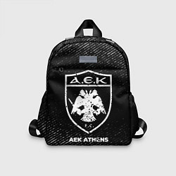 Детский рюкзак AEK Athens с потертостями на темном фоне, цвет: 3D-принт