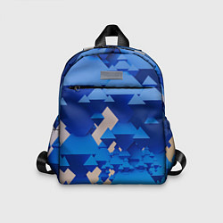 Детский рюкзак Абстрактные синие тетраэдры, цвет: 3D-принт
