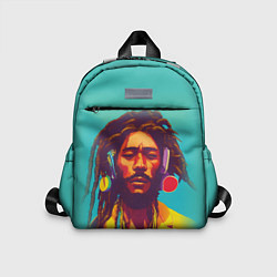 Детский рюкзак В стиле Боба Марли и регги, цвет: 3D-принт