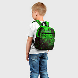 Детский рюкзак Зелёные краски и вода, цвет: 3D-принт — фото 2