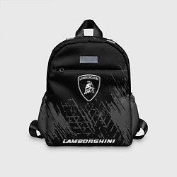 Детский рюкзак Lamborghini speed шины на темном: символ, надпись, цвет: 3D-принт