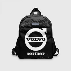 Детский рюкзак Volvo speed на темном фоне со следами шин, цвет: 3D-принт