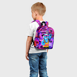 Детский рюкзак DJ Scratchy in pink glasses, цвет: 3D-принт — фото 2