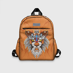 Детский рюкзак Голова тигра в узорах, цвет: 3D-принт
