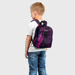 Детский рюкзак Фиолетовые линии песка во тьме, цвет: 3D-принт — фото 2