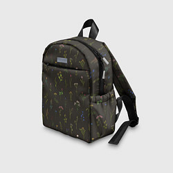 Детский рюкзак Полевые растения на темном фоне, цвет: 3D-принт — фото 2
