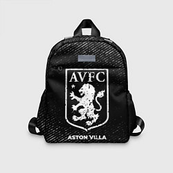 Детский рюкзак Aston Villa с потертостями на темном фоне, цвет: 3D-принт