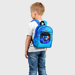 Детский рюкзак Радужные друзья: Синий глитч, цвет: 3D-принт — фото 2