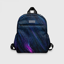 Детский рюкзак Звёздное абстрактное фиолетовое небо, цвет: 3D-принт