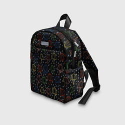 Детский рюкзак Цветные зонтики на чёрном фоне, цвет: 3D-принт — фото 2