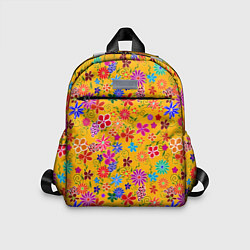Детский рюкзак Нарисованные цветы - орнамент, цвет: 3D-принт