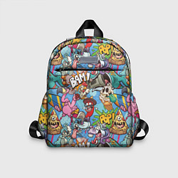 Детский рюкзак Сумасшедший поп-арт, цвет: 3D-принт