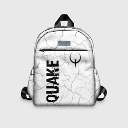 Детский рюкзак Quake glitch на светлом фоне: надпись, символ, цвет: 3D-принт