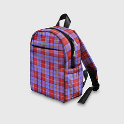 Детский рюкзак Ткань Шотландка красно-синяя, цвет: 3D-принт — фото 2