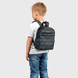 Детский рюкзак Металлическая серая броня, цвет: 3D-принт — фото 2