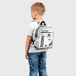 Детский рюкзак Totoro glitch на светлом фоне: надпись, символ, цвет: 3D-принт — фото 2