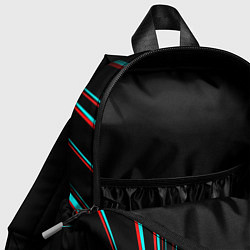 Детский рюкзак Символ Evangelion в стиле glitch на темном фоне, цвет: 3D-принт — фото 2