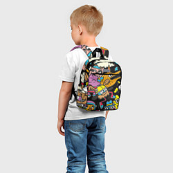 Детский рюкзак Серый волчок и монстры, цвет: 3D-принт — фото 2