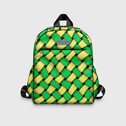 Детский рюкзак Жёлто-зелёная плетёнка - оптическая иллюзия