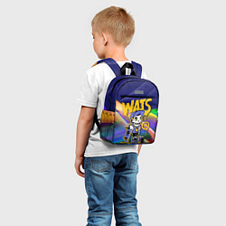 Детский рюкзак Whats - скелет со скейтбордом - граффити, цвет: 3D-принт — фото 2