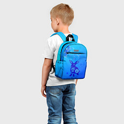 Детский рюкзак Синий кролик и снежинки, цвет: 3D-принт — фото 2