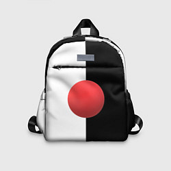 Детский рюкзак Красный шар на черно-белом фоне с объемным эффекто, цвет: 3D-принт