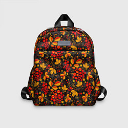 Детский рюкзак Красная рябина хохломой, цвет: 3D-принт