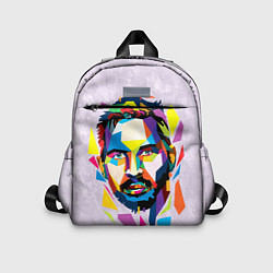 Детский рюкзак Портрет Тома Харди в геометрическом стиле, цвет: 3D-принт