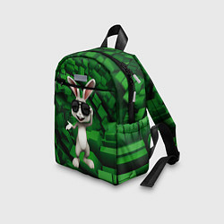 Детский рюкзак Прикольный заяц в тёмных очках, цвет: 3D-принт — фото 2
