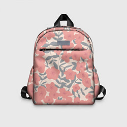 Детский рюкзак Узор из красных цветов, цвет: 3D-принт