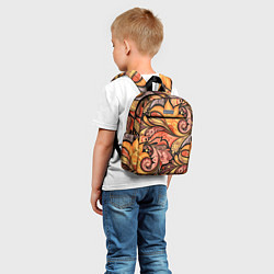 Детский рюкзак Multicolored branching floral patterns, цвет: 3D-принт — фото 2