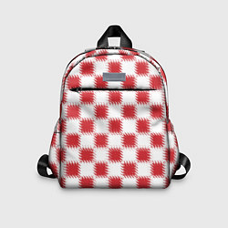 Детский рюкзак Красно-белый узор, цвет: 3D-принт