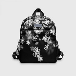 Детский рюкзак Белые снежинки, цвет: 3D-принт