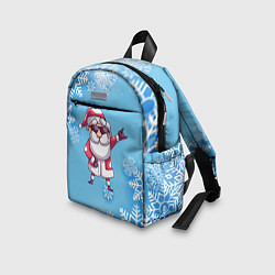 Детский рюкзак Крутой Дед Мороз - снежинки, цвет: 3D-принт — фото 2